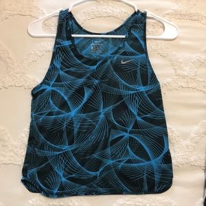Nike Blue and black womens running tank